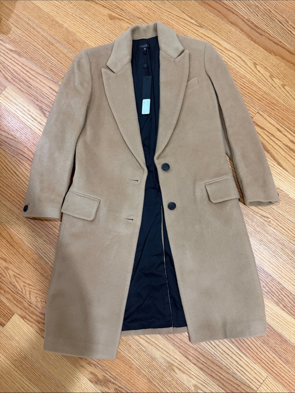 New with tag Rag and Bone Wooster Camel Coat Jacket